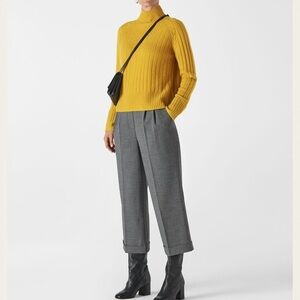 Tommy Hilfiger half zip turtle neck ribbed sweater